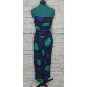 Vintage Morton Myles Womens Floral Print Polka Dot Dress 4